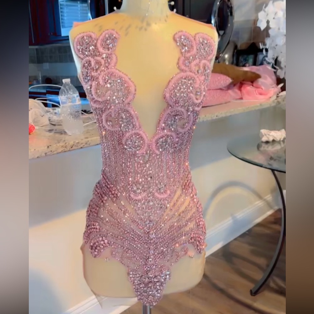 Sequined Pink Dress